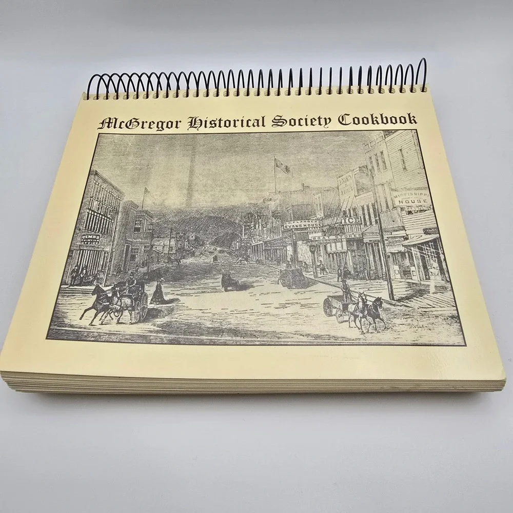 McGregor Historical Society Cookbook Iowa Community Recipes Vintage Spiral Bound